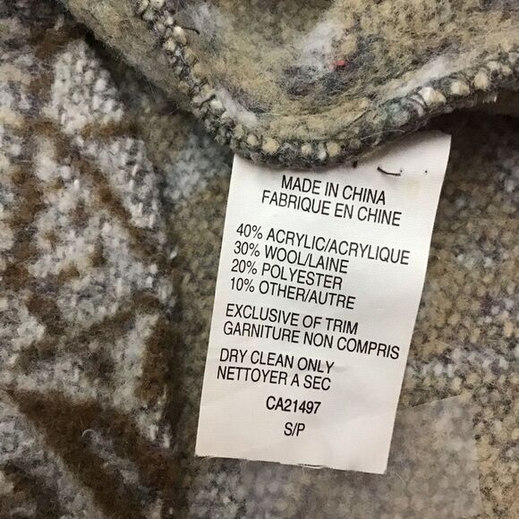 𝅺VINTAGE Imperial Connection wool blend vest deer grey beige ecru leather small - Picture 6 of 11